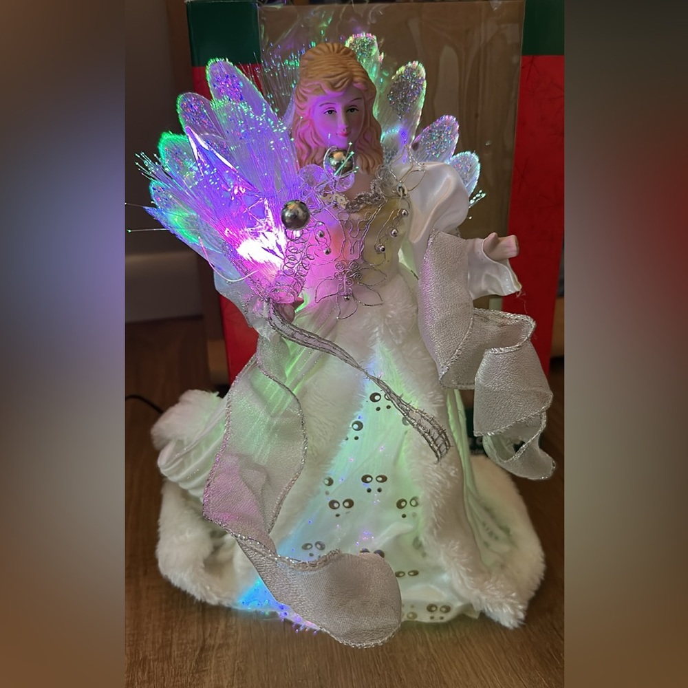 Kurt Adler fiber optic Angel Tree Topper